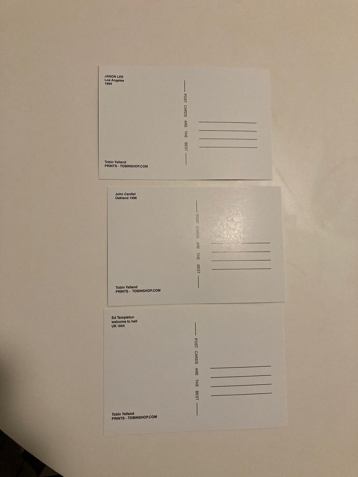 Postcards are the best - Jason Lee John Cardiel Ed Templetonby Tobin Yelland